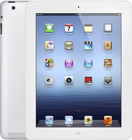 Apple iPad 3rd Generation 64 GB in top White